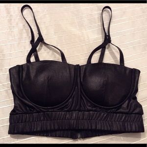 Black Strappy Bralette Crop Top